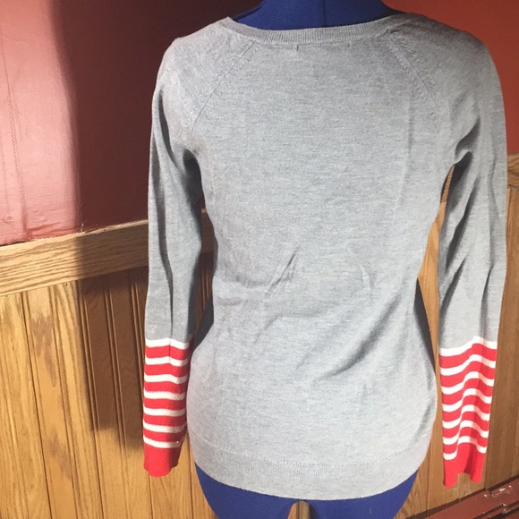 Gap vintage wool blend V-neck sweater sequin Sm - Picture 6 of 8